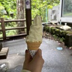 こびる処 - マンゴーソフトクリーム400円