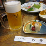 久昇 - 2014.8　再訪　お通しはマツタケとウニ豆腐