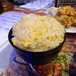 四川厨房 随苑 - 天津麺セット900円（ランチは、鶏唐揚げ３個、炒飯ほか食べ放題）