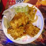 四川厨房 随苑 - 天津麺セット900円（ランチは、鶏唐揚げ３個、炒飯ほか食べ放題）