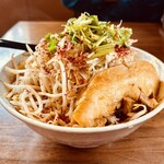 支那そば 無双庵 - 【大盛300g】Gそば　辛シビ　野菜マシ　アブラマシ　ニンニク少なめ