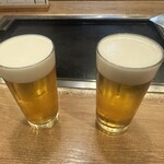 海鮮もんじゃ もすけ - こちらは普通に生ビール
