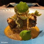 プチレストラン ブーケ・ド・フランス - あわびのブレゼ 鮑の肝のブールブランソース