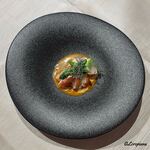 プチレストラン ブーケ・ド・フランス - オマール海老のミキュイとグリーンアスパラのナンチュアソース