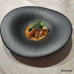 プチレストラン ブーケ・ド・フランス - オマール海老のミキュイとグリーンアスパラのナンチュアソース