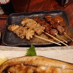 遊酒 宮なか - 白もつ串と鶏レバー串