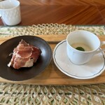 Karuizawa Ristorante Kobayashi - 自家製生ハムとサツマイモの冷製スープ