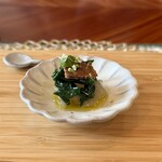 軽井沢リストランテ小林 - 真鯛のカルパッチョ　上に乗ってるマグロのカラスミ風が美味しかった