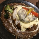 黒岩咖哩飯店 - ハンバーグカレーtpチーズ