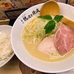 麺や 鶏次と貝次 - 鶏貝そば 麺大盛