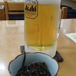 みさき庵 - 生ビール お通し