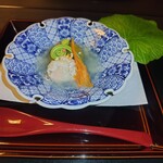 日本料理 吉祥 - ハマグリ、コゴミ、千本人参、何の揚物か忘れた