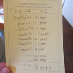 ラ・ボッテガ・ゴローザ - お会計