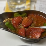 かれーの店 うどん  - すーぷかれー初夏のプレミアム・ご飯大盛り・チーズ・スパイシーひき肉・焼トマト