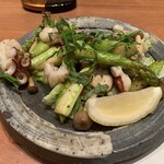 味工房まんま - 明石　生タコとアスパラバター焼き