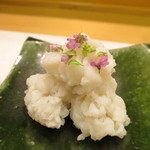 新ばし 星野 - 鱧の落とし　梅酒山葵