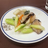 中国料理 桃花林 - 帆立貝とアスパラガスの炒め