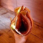 クレープ えんどう - アボカドベーコン、食事系でヘビリピ、今回は中身見えにくいけど(•ᴗ•; )