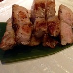 鉄板焼grow - プリフィックスコースのメイン、アグー豚のステーキ