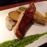 鉄板焼grow - 6000円コースの鮮魚のソテー