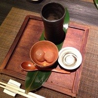 ふた川 - お昼の献立に全て付く先付け・冷たい玉こんにゃく＆くみ上げ豆腐
