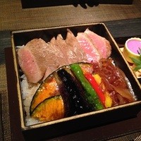 ふた川 - 中・・・ステーキ膳（焼き加減のいいお肉＆付け合わせのお野菜）