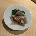 温石 - ジンドウイカと菜の花