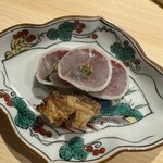 温石 - 鯵の砧巻き 牛蒡の唐揚げ