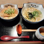 のらや - 「かつ丼セット(かけうどんチョイス)」1210円