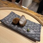 温石 - 太刀魚と蓮根の包み揚げ