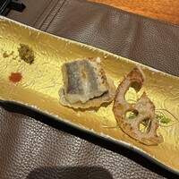 神楽坂 鉄板焼 向日葵 - 蓮根とはも