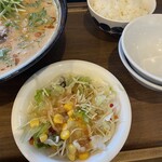 まっちゃ好好亭 - ぎょうざセットのサラダと小ライス