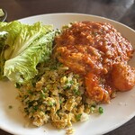 百華 - エビチリ炒飯