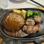 フォルクス - フォルクスハンバーグ＆カットステーキ3,058円ライスは大盛り319円