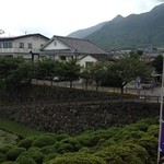 姫松屋 - 島原城よりお店を望む