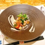 肉専科はふう - dinnerコース
牛肉と筍のタルタル
アイオリソース