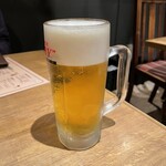 はらみ焼肉ホルモン櫻 - 生ビール。美味し。