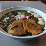 麺カフェ ひまわり - 黒ごま五目ラーメン（スペシャル）