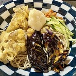 そば処 かずき - 素揚げした茄子は、とても美味しく頂きました