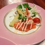 Yuke Muri No Sato Kashiwaya - サーモンマリネのサラダ
