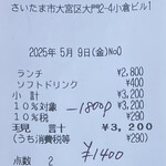 季節料理 和色 - レシート