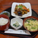 たしろ - なすトマト味噌炒め定食