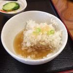 麺屋 一里 - ライス小150円にスープをかけて