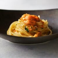 スパゲッティ 雲丹とイタリア産マグロのカラスミ