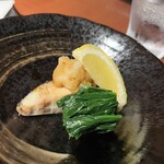 海藤花 - 銀鮭の焼き物、ほうれん草添え。