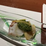海藤花 - 蛸と筍の木のみソースかけ。