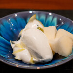 Narayamachi Ao - Pear and Yogurt Mousse, Fresh Pear, Yogurt Ice Cream