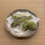 すし処 睦月 - 稚鮎、空豆天ぷら 