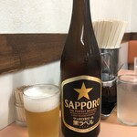 みちのくラーメン - 瓶ビール（中瓶）：５８０円（ビールは、アサヒ（スーパードライ）、キリン（ラガー）、サッポロ（黒ラベル）から選べます。）