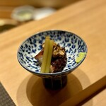 ひとつ - 煮蛸とホタルイカのなめろう？(宮崎北浦、富山)